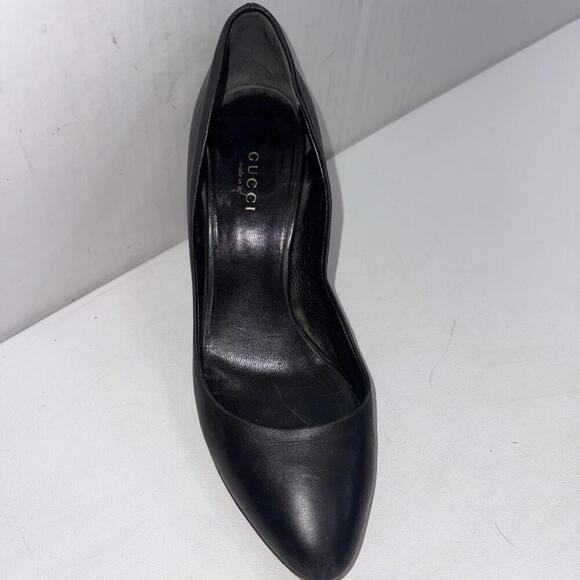 Gucci Amputee Right Only Old Money Classy Pumps Leather Black Shoe Women's 36 - Picture 15 of 15